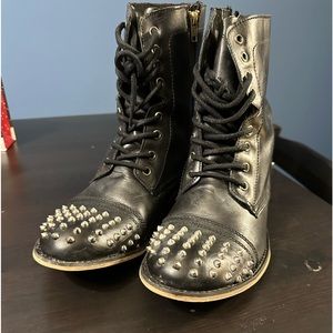 Steve Madden studded combat boots